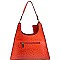 3 in 1 Ostrich Print Single Strap Hobo Wallet SET