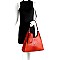 3 in 1 Ostrich Print Single Strap Hobo Wallet SET