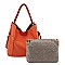 2 IN 1 HOBO BAG WITH MINI LINEN BAG SET