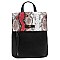 Medium Snake Print Convertible Backpack Shoulder Bag