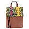 Medium Snake Print Convertible Backpack Shoulder Bag