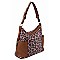 Side Pocket Leopard Print Hobo Wallet SET