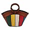 Ostrich Croc Multi Patchwork Satchel