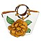 3D Flower Bamboo Round Handle Satchel