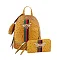 MUSTARD BACKPACK OSTRICH