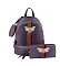 3-IN-1 Ostrich Bee Charm Backpack Wallet Set Coin Purse