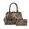 Glossy Stone Embellished 2-in-1 Satchel