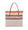 Aztec Tribal Pattern Canvas Shopper Tote Bag