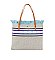 Aztec Tribal Pattern Canvas Shopper Tote Bag