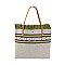 Aztec Tribal Pattern Canvas Shopper Tote Bag