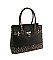 Leopard Colorblock Padlock Satchel