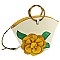 3D Flower Bamboo Round Handle Satchel