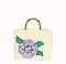 3D Flower Bamboo Round Handle Satchel