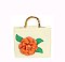 3D Flower Bamboo Round Handle Satchel