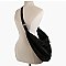 Rhinestone Covered Nylon Shoulder Bag Hobo
