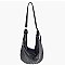 Rhinestone Covered Nylon Shoulder Bag Hobo