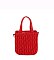 Puffy Chevron Quilted Tote Satchel