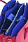 Celebrity Contrasting Color Interior 5 Compartment Satchel-Tote