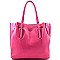 Alluring Contrasting Color Tote with Matching Wallet