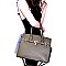 Padlock Accent Oversize Structured Satchel SET MH-LI6982W