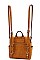 DESIGNER TRENDY RING STUDDED CONVERTIBLE BACKPACK