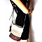 LJQ012-LP Tassel Accent Color Block Knitted Cross Body