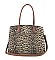 LEOPARD PRINTED FASHION KEY LOCK TOTE BAG