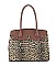 LEOPARD PRINTED FASHION KEY LOCK TOTE BAG