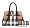 2-in-1 Plaid Padlock CLassic Satchel