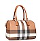 3 in 1 PLAID Print Boston Satchel Clutch Wallet SET