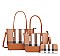 3 IN 1 PLAID DESIGN TOTE BAG SET