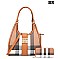 Plaid Checker 2 in-1 Tote Set