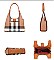 Plaid Checker 2 in-1 Tote Set