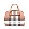 2-in-1 Plaid Monogram Classic Satchel Set