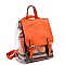 2 in 1 Convertible Transparent Clear Plaid Print Backpack