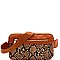 RECTANGULAR SNAKE PRINT FANNY PACK
