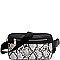 RECTANGULAR SNAKE PRINT FANNY PACK