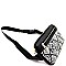 RECTANGULAR SNAKE PRINT FANNY PACK