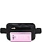 RECTANGULAR SNAKE PRINT FANNY PACK