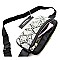 RECTANGULAR SNAKE PRINT FANNY PACK