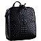 STRUCTURED OSTRICH EMBOSSED BACKPACK