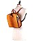 STRUCTURED OSTRICH EMBOSSED BACKPACK