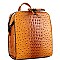 STRUCTURED OSTRICH EMBOSSED BACKPACK