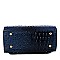 STRUCTURED OSTRICH EMBOSSED BACKPACK