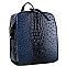 STRUCTURED OSTRICH EMBOSSED BACKPACK