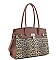 LEOPARD PRINTED FASHION KEY LOCK TOTE BAG