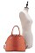Ostrich Print Satchel
