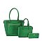 Ostrich Croc Front Pocket 3-in-1 Shopper Set