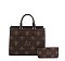 2 IN 1 MONOGRAM CLASSIC TOTE WITH MATCHING PURSE