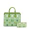 2 IN 1 MONOGRAM CLASSIC TOTE WITH MATCHING PURSE